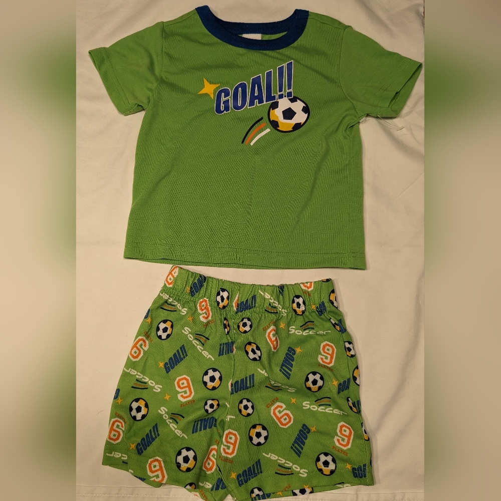 Wonder Kids Two Piece Pajama Set Soccer 2T NWoT